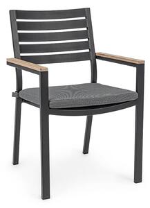 MUZZA Záhradná stolička melmar čierno - hnedá