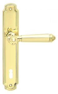 Dverové kovanie COBRA ATLANTIS (OLV), kľučka-kľučka, Otvor pre obyčajný kľúč BB, COBRA OLV (mosadz leštená, lesklá), 90 mm