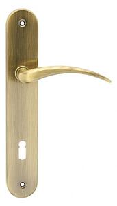 Dverové kovanie COBRA MILENA (OFS), kľučka-kľučka, WC kľúč, COBRA OFS (bronz česaný), 90 mm