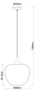 Globo 15548H1W - Luster na lanku MAXY 1xE27/60W/230V pr. 29 cm biela