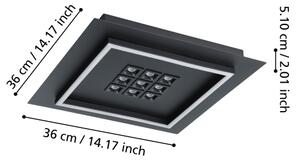 Eglo 901192 - LED Stmievateľné stropné svietidlo BALAZOTE LED/21,4W/230V čierna +DO