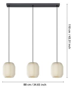 Eglo 44102 - Luster na lanku BELGRAVE 3xE27/40W/230V
