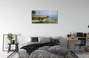 Sklenený obraz Španielsko pobreží maják 140x70 cm 2 Prívesky