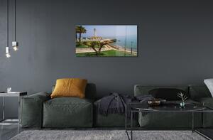 Sklenený obraz Španielsko pobreží maják 140x70 cm 2 Prívesky