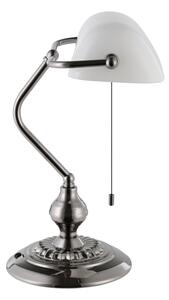 Eglo 901019 - Stolná lampa BANKER 1xE27/60W/230V biela/lesklý chróm