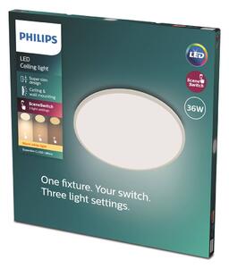 Philips Superslim LED IP44 4 000 K Ø 24,5 cm biela