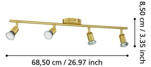 Eglo 33187 - LED Bodové svietidlo BUZZ-LED 4xGU10/2,8W/230V 3000K zlatá