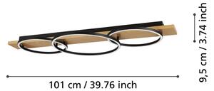 Eglo 901717 - LED Stropné svietidlo BOYAL 3xLED/12W/230V 3000K béžová/čierna