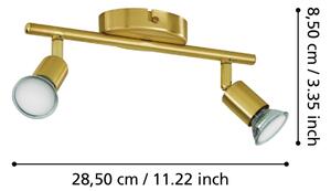 Eglo 33185 - LED Bodové svietidlo BUZZ-LED 2xGU10/2,8W/230V 3000K zlatá