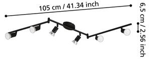 Eglo 32433 - LED Bodové svietidlo BUZZ-LED 6xGU10/2,8W/230V 3000K čierna