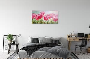 Obraz na skle tulipány obrázok 140x70 cm 2 Prívesky