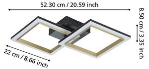 Eglo 901225-LED Stmievateľné stropné svietidlo CALLIERA LED/18,4W/230V čierna/zlatá
