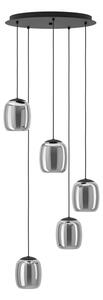 Eglo 901194 - Luster na lanku CIAMPINO 5xE27/28W/230V šedá