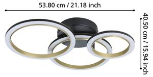 Eglo 901224 - LED Stmievateľné stropné svietidlo CALLIERA LED/20W/230V čierna/zlatá