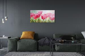 Obraz na skle tulipány obrázok 140x70 cm 2 Prívesky