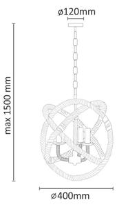 LED Luster na reťazi ROPE GLOBO 3xE14/4,3W/230V