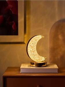 Sinsay - Dekoratívna LED stolná lampa v tvare kryštalického mesiaca - zlatá