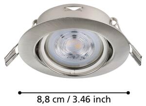 Eglo 901757 - SADA 3x LED Podhľadové svietidlo FAVAZZINA 1xGU10/4W/230V chróm