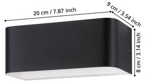 Eglo 901017 - LED Nástenné svietidlo SANIA LED/10W/230V 3000K čierna