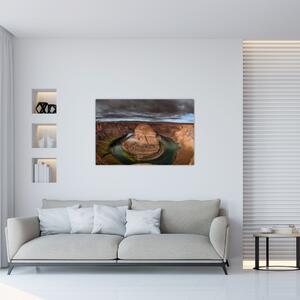 Obraz jazera v útese (90x60 cm)