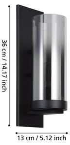 Eglo 44003 - Nástenné svietidlo TOOTHILL 1xE27/40W/230V čierna