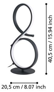 Eglo 901269 - LED Stolná lampa SERPINS LED/11,4W/230V 3000K čierna