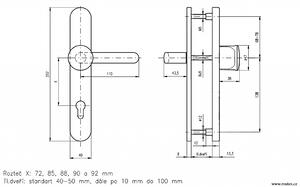 Bezpečnostné kovanie ROSTEX BK RX 802-40 EXCLUSIVE 3.tr. (CHRÓM-NEREZ), kľučka ľavá / guľa, Otvor na cylindrickú vložku PZ, ROSTEX Chróm lesklý-nerez, 72 mm