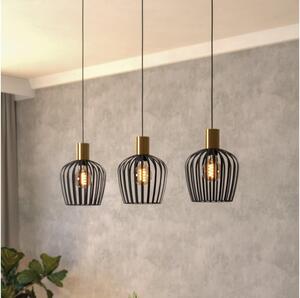 Eglo 901037 - Luster na lanku EMPOLI 3xE27/40W/230V čierna/zlatá