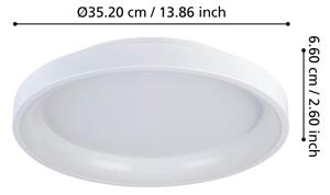 Eglo 901248 - LED Stmievateľné stropné svietidlo LORETELLO LED/12W/230V biela + DO