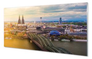Sklenený obraz Nemecko panorama riečny mosty 120x60 cm 2 Prívesky