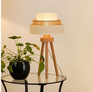 Brilagi - Stolná lampa DENVER LUNETA 1xE27/15W/230V béžová/hnedá/krémová