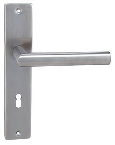 Dverové kovanie MP Favorit - SH (BRÚSENÁ NEREZ), kľučka-kľučka, WC kľúč, MP BN (brúsená nerez), 90 mm