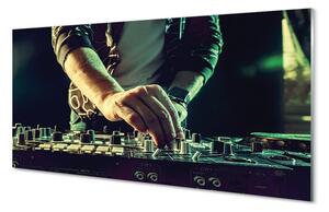 Obraz na skle Konzola DJ Headphones 100x50 cm 4 Prívesky