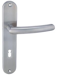Dverné kovanie MP Nero - SO ( BN - Brúsená nerez), kľučka-kľučka, WC kľúč, MP BN (brúsená nerez), 90 mm