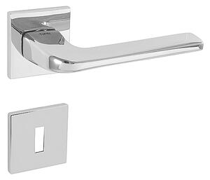 Dverové kovanie MP Dara HR 4007Q 5 S (OC - Chrome lesklý), kľučka-kľučka, Hranatý otvor pre obyčajný kľúč BBQ, MP OC (chróm lesklý)