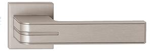 Dverové kovanie TWIN TURN HX8505 HR (NI-SAT-MAT), kľučka/kľučka, hranatá rozeta, Hranatá rozeta s otvorom pre obyčajný kľúč BB, Twin NI-SAT-MAT (nikel matný)