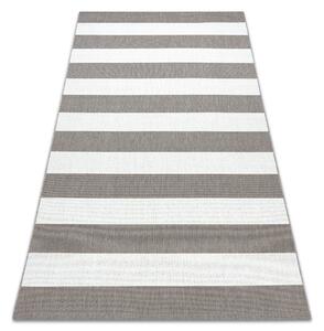 Koberec FLAT SISAL 48644686 Pruhy bielo béžový