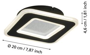 Eglo 901239 - LED Nástenné svietidlo MACCHIONI LED/12W/230V 4000K čierna