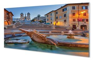 Sklenený obraz Rím Sunset fontána budovy 140x70 cm 4 Prívesky