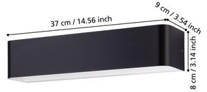 Eglo 901018 - LED Nástenné svietidlo SANIA LED/12W/230V 3000K čierna