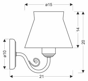Nástenná lampa ROSSINI 1xE27/40W/230V