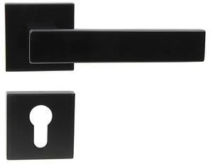 Dverové kovanie RICHTER Torino (ČM), kľučka-kľučka, Otvor pre obyčajný kľúč BB, RICHTER Čierna matná