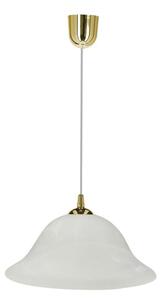 Luster na lanku VERA 1xE27/60W/230V zlatá/biela