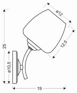 Nástenná lampa ZINA 1xE27/40W/230V