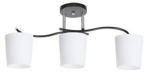 Luster na tyči ESNYR 3xE27/40W/230V čierna/biela