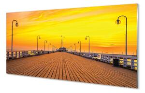 Sklenený obraz Gdańsk Pier sea sunset 100x50 cm 2 Prívesky