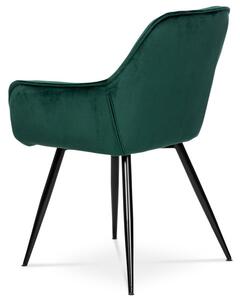 Exkluzívna stolička, zelená zamatová látka (a-421 zelená)