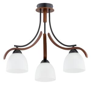 Prisadený luster BAFIA 3xE27/15W/230V hnedá