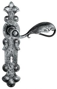 Dverové kovanie Lienbacher Alban 363 (striebornočierná), kľučka-kľučka, Otvor pre obyčajný kľúč BB, Lienbacher kované, 90 mm