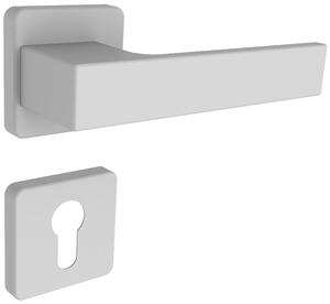 Dverové kovanie ROSTEX RAVENA/H s čepy (BIELÁ), kľučka-kľučka, Otvor pre obyčajný kľúč BB, ROSTEX BIELA